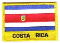 Fahnen Aufnäher Costa Rica Schrift