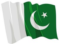 Fahnen Aufkleber Sticker Pakistan wehend