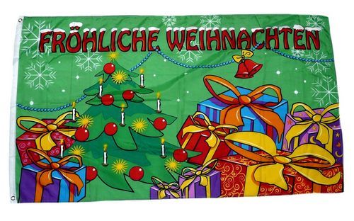 Fahne / Flagge Fröhliche Weihnachten Geschenke 90 x 150 cm