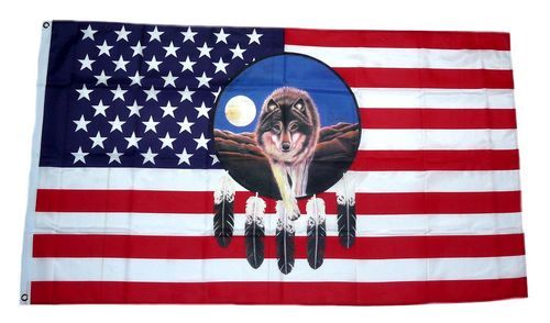 Fahne / Flagge USA - Dreamcatcher 90 x 150 cm