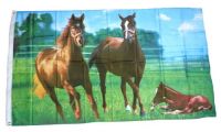 Fahne / Flagge Wilde Pferde 90 x 150 cm