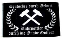 Fahne / Flagge Ruhrpottler durch die Gnade Gottes 90 x 150 cm