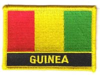 Fahnen Aufnäher Guinea Schrift