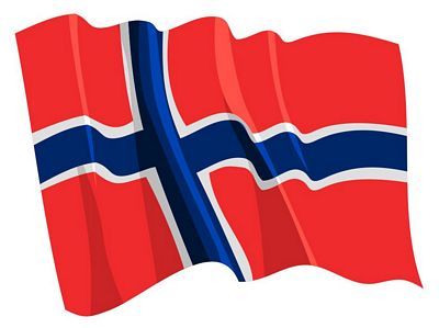 Fahnen Aufkleber Sticker Norwegen wehend