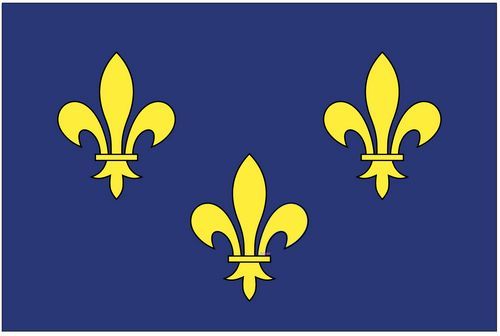Fahnen Aufkleber Sticker Frankreich - Ile de France