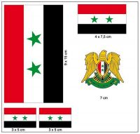 Fahnen Aufkleber Set Syrien