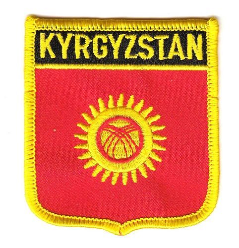 Wappen Aufnäher Fahne Kirgistan