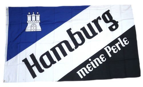 Flagge Hamburg Meine Perle Wappen 90 x 150 cm Fahne 