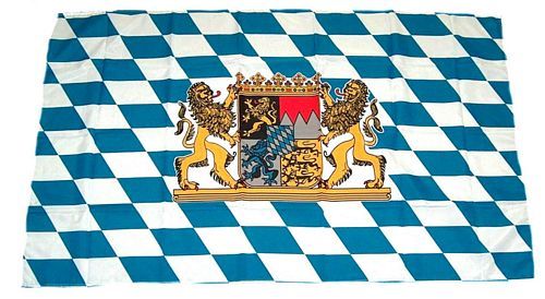 Fahne Flagge Freistaat Bayern Wappen 30 x 45 cm 