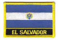 Fahnen Aufnäher El Salvador Schrift