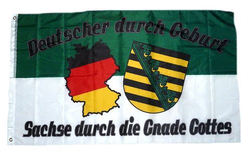 Fahne Flagge Deutscher durch die Gnade Gottes 90 x 150 cm 