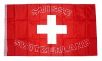 Fahne / Flagge Schweiz Schrift NEU 90 x 150 cm