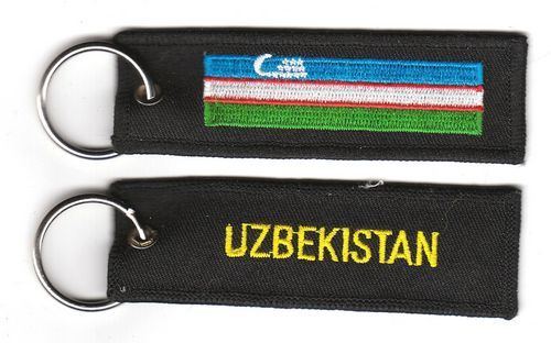 Fahnen Schlüsselanhänger Usbekistan
