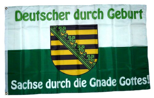 Fahne / Flagge Sachse durch die Gnade Gottes Wappen 90 x 150 cm, Fun &  Spass, Fun & Sonstiges