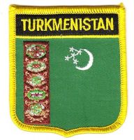 Wappen Aufnäher Fahne Turkmenistan