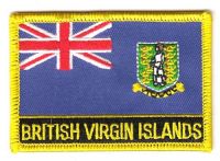 Fahnen Aufnäher British Virgin Island Schrift