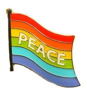 Flaggen Pin Regenbogen - Peace NEU Fahne Flagge Anstecknadel