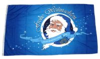 Fahne / Flagge Frohe Weihnachten blau 60 x 90 cm