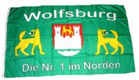 Fahne / Flagge Fußball Wolfsburg 90 x 150 cm