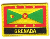 Fahnen Aufnäher Grenada Schrift