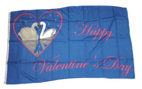 Fahne / Flagge Happy Valentins Day Valentinstag 90 x 150 cm