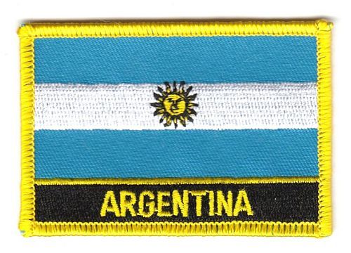 Fahnen Aufnäher Argentinien Schrift
