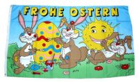 Fahne / Flagge Frohe Ostern Sonne 90 x 150 cm