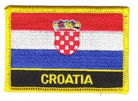 Fahnen Aufnäher Kroatien Schrift