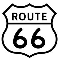 Aufkleber Sticker Route 66 weiß