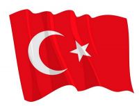 Fahnen Aufkleber Sticker Türkei wehend