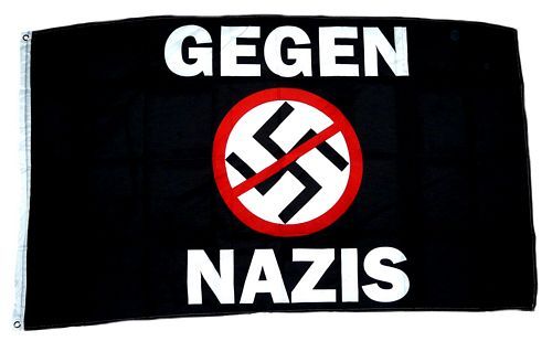 Fahne / Flagge Gegen Nazis 90 x 150 cm
