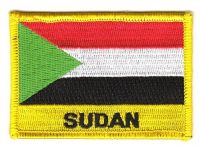 Fahnen Aufnäher Sudan Schrift