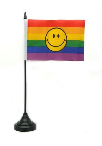 Tischflagge Smily Smiley Tischfahne Fahne Flagge 10 x 15 cm 