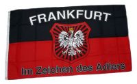 Fahne / Flagge Frankfurt Fan Wappen Adler 90 x 150 cm