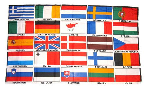 Fahne Flagge Europa 60x90 cm mit Schaft 