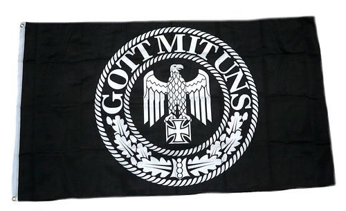 90 x 150 cm Fahnen Flagge Deutsches Reich Wer Gott vertraut 
