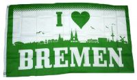 Fahne / Flagge I Love Bremen 90 x 150 cm