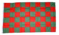 Fahne / Flagge Karo grün / rot 90 x 150 cm