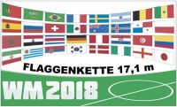 Flaggenkette WM 2018 32 Teilnehmerländer 17 m