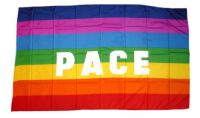 Fahne / Flagge Pace Regenbogen 30 x 45 cm