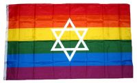 Fahne / Flagge Israel Regenbogen 90 x 150 cm
