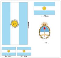 Fahnen Aufkleber Set Argentinien