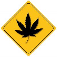 Aufkleber Sticker Cannabis Schild