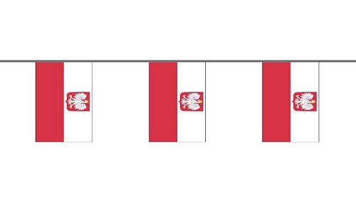Flaggenkette Polen Adler 6 m