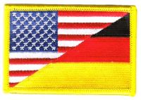 Fahnen Aufnäher Deutschland / USA