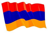 Fahnen Aufkleber Sticker Armenien wehend