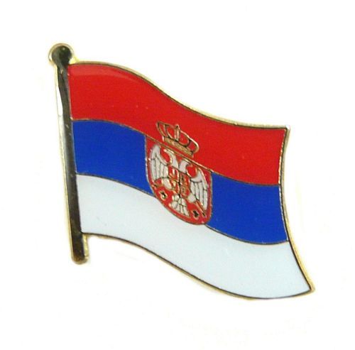 Pin Flaggenpin Serbien mit Wappen Anstecker Anstecknadel Fahne Flagge 
