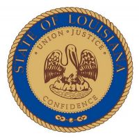 Fahnen Aufkleber Sticker Siegel USA - Louisiana
