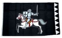 Fahne Flagge Ritter auf Pferd blau 90 x 150 cm 