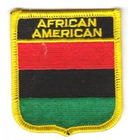 Wappen Aufnäher Fahne Afro Amerikaner